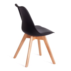 Стул TULIP (mod. 73-1) дерево/пластик/экокожа, 47,5x55x80 см, черный