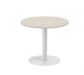 Стол переговорный круглый Sigma SG.278.OL.GR Дуб светлый Серебряный металлик