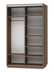 Шкаф-купе двухдверный Экспресс Дуо 1400х2200х Сакура/Ясень шимо тёмный / 1400х2200h