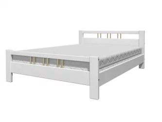 Односпальная кровать Вероника 3 200х90 Белый Античный