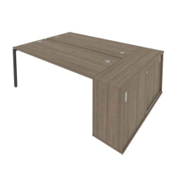 Рабочая станция с опорным шкафом-купе Metal System Б.РС-СШК-1.5 Вяз/Антрацит