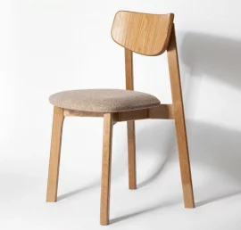 Стул с мягким сиденьем Вега Terracota жаккард Дуб золотой