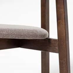 Стул с мягким сиденьем Вега Sand жаккард Эмаль белая