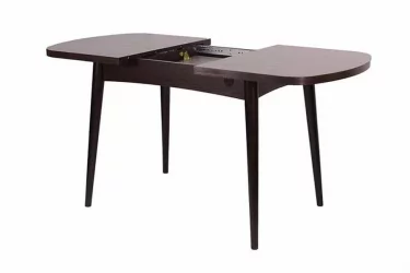 Стол раскладной Ялта с цилиндрическими опорами Венге Анкор темный