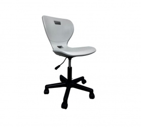 Стул мобильный на колесиках регулируемый АУРА Г (рост 6) Серый/Каркас черный / AURA G