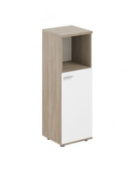 Шкаф средний с нишей правый Сигма СГ.844.ОД.ВХ.Р Дуб темный Белый / Sigma SG.844.OD.WH.R
