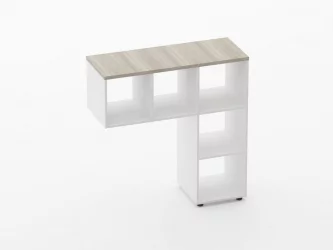 Стеллаж к столу Deka 9.07.11 Дуб Сантана светлый/Белый