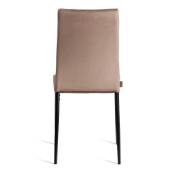 Мягкий стул CAPRI (mod. BC565-DC) металл, флок, 43 х 53 х 92 см, Beige (бежевый) HLR8 / черный