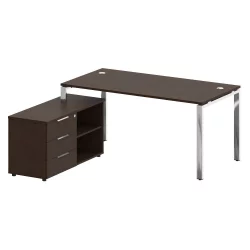 Письменный стол с полками и ящиками METAL SYSTEM DIRECT БГ.СРТ-4.8 Л Венге Цаво