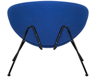 Кресло дизайнерское ДОБРИН ЕМИЛЙ (синяя ткань АФ6, черное основание) 2 шт / DOBRIN EMILY AF6,