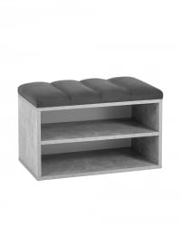 Обувница Хольст серая велюр Темно-серый