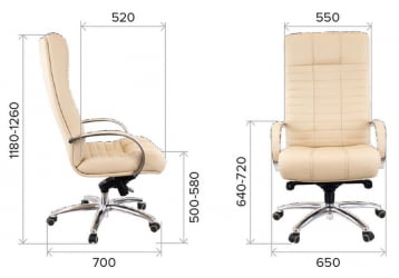 Кресло руководителя Атлант АЛ М экокожа Коричневый / Atlant AL M