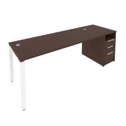 Рабочая станция с опорной тумбой Metal System Б.РС-СТП -1.5 Венге/Белый