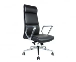 Кресло руководителя Лондон Люкс ZR8637H black leather Черный