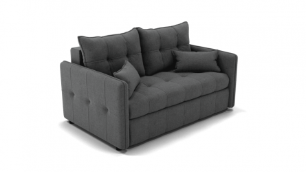 Диван Палермо (ЗР) Цвет фасада: Светло серый; Тип: Прямой; Материал фасада: Металл/Велюр