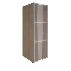 Шкаф книжный средний со стеклом в раме без топа YALTA LT-SU 2.4L Снежная Патина