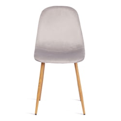 Кухонный стул BREEZE (mod. 4724) вельвет/металл, 44 х 53 х 87 см, Light grey (светло-серый) HLR14 / натуральный