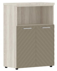 Шкаф с глухими малыми дверьми и топом Torr LUX TLMC 85.3 Сосна Эдмонд Капучино