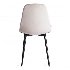 Мягкий стул BREEZE (mod. JSC-58) Велюр/металл , 44 х 53 х 86 см, Light grey (светло-серый) HLR14 / черный