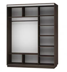 Шкаф-купе трехдверный Экспресс Медиум-1 1800х2200h Дуб венге