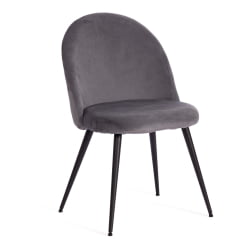 Стул MONRO (mod. 5144) металл/вельвет, 51x56x84 см, серый (HLR 21)/черный