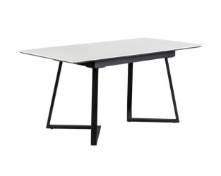 Стол Роналдо раздвиж. 140-180 Светлый мрамор/Бабочка