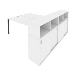 Рабочая станция с опорным шкафом-купе Метал Сйстем Б.РС-СШК-4.5 Белый/Антрацит / Metal System