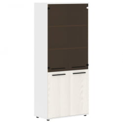 Шкаф комбинированный EDIS EHCS 85.2 Ясень Траун Черный Белый