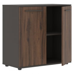 Шкаф с глухими малыми дверьми EDIS ELCS 85.1 Дуб Денвер темный Мокко Мокко