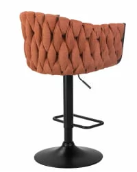 Стул барный DOBRIN LEON Оранжевая ткань LAR 275-27