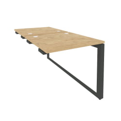 Стол-приставка двойной на О-образном м/к к опорым элем. ONIX O.MO-D.SPR-0.8 Тиквуд Светлый/Антрацит