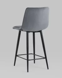 Стул полубарный Джанго велюр Темно-серый