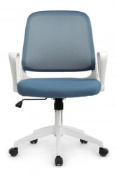 Кресло В-158 Белый Пластик/Синий / W-158