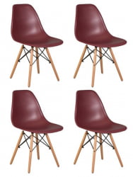 Стул обеденный DOBRIN DSW (ножки светлый бук, цвет сливовый (R-13)) 4 шт