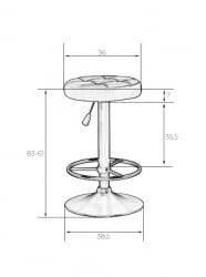 Табурет барный DOBRIN BRUNO GOLD (черный велюр (MJ9-101)) 2 шт