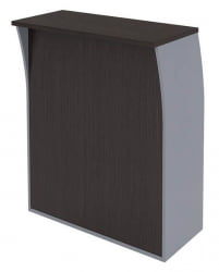 Стойка ресепшн прямая IMAGO РС-1 Венге Магия Металлик