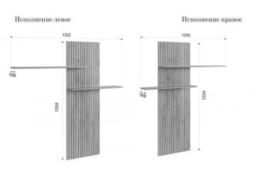 Надстройка (Полка) Моди MGM-04 дуб крафт золотой