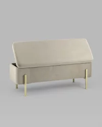 Скамья Болейн gold велюр Бежевый