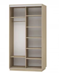 Шкаф-купе двухдверный Экспресс Дуо Комби 1200х2400х Ясень шимо светлый / 1200х2400h