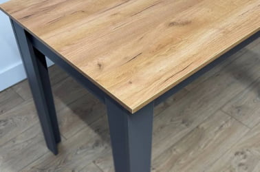 Стол обеденный раздвижной Цезарь дуб крафт золотой/графит