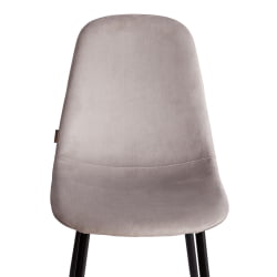 Мягкий стул BREEZE (mod. JSC-58) Велюр/металл , 44 х 53 х 86 см, Light grey (светло-серый) HLR14 / черный