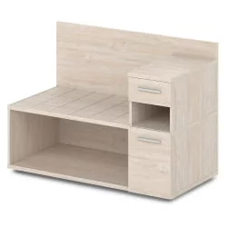 Тумба багажная с ящиком и дверью правый Ornata 	Н-444 Пр Дуб Верцаска Светлый