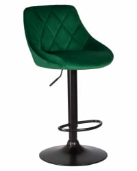 Стул барный DOBRIN LOGAN BLACK (зеленый велюр (MJ9-88)) 2 шт
