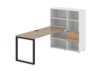 Рабочая станция ЕДИС ЕКРСТ 1117 Дуб Денвер светлый Черный Белый / EDIS EQRST