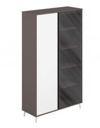 Шкаф высокий комбинированый Сирио СР.314.ВФ.ВХ.ГЛБ Вольфрам Белый / Sirio SR.314.WF.WH.GLB