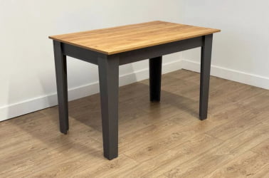 Стол обеденный раздвижной Цезарь дуб крафт золотой/графит