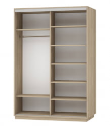 Шкаф-купе двухдверный Экспресс Дуо 1600х2200h Лондон/Дуб сонома