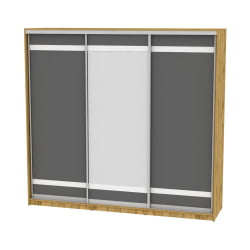 Шкаф-купе Б-220х235х60-1(ДВ-Графит-Д9Д10Д9) / B-220х235х60-1(ДВ-Графит-D9D10D9)