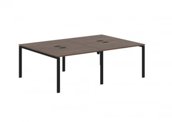 Бенч-система 4-местная ЕДИС ЕУВСТ 2316 Дуб Денвер темный Черный / EDIS EUWST