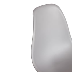 Кухонный стул CINDY (EAMES) (mod. 1801) дерево бук/металл/сиденье пластик, 45x51x82 см, Light grey (светло-серый)